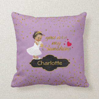 Ethnischer Sonnenschein-Lavendel Prinzessin-Name Kissen