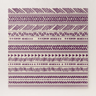 Ethnischer Stamm: nahtloses geometrisches Muster. Puzzle