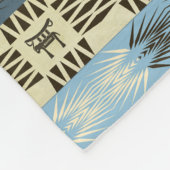 ethnischer Stammes- Afrikaner pattern.monogram. Fleecedecke (Ecke)