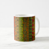 Ethnischer Stammes- Textilentwurf Kaffeetasse (VorderseiteRechts)