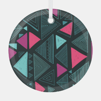 Ethnischer Stammesboho: Doodle Vintag. Ornament Aus Glas