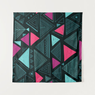 Ethnischer Stammesboho: Doodle Vintag. Wandteppich