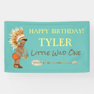 Ethnischer Stammesboy Headdress-Indianerarm Banner