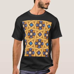 Ethnischer Stil abstraktes Mosaikmuster T-Shirt