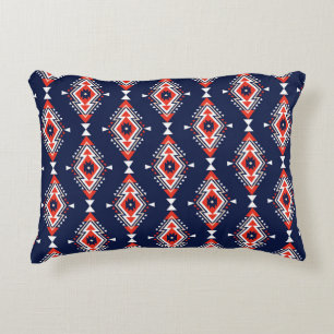 Ethnischer Stil, geometrisches nahtloses Muster. Dekokissen