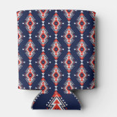 Ethnischer Stil, geometrisches nahtloses Muster. Dosenkühler (Rückseite)