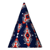 Ethnischer Stil, geometrisches nahtloses Muster. Partyhütchen (Rechts)