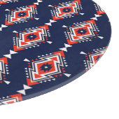 Ethnischer Stil, geometrisches nahtloses Muster. Schneidebrett (Ecke)