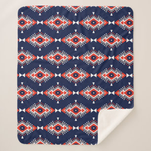 Ethnischer Stil, geometrisches nahtloses Muster. Sherpadecke