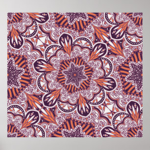 Ethnischer Stil, Vintage Dekoration. Poster