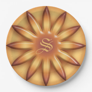 Ethnischer Sun. Geometrische Pappteller