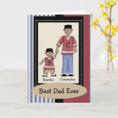 Ethnischer Vater Son Vatertag Karte (Gelbe Blume)