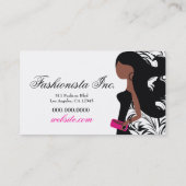 ethnischer | verschwenderischer Damast Visitenkarte (Rückseite)