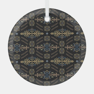 Ethnischer Vintage-Stil: Handgezeichnetes nahtlose Ornament Aus Glas