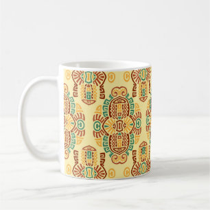 Ethnischer Vintage-Trend: Bohemian Nahtloser Flies Kaffeetasse