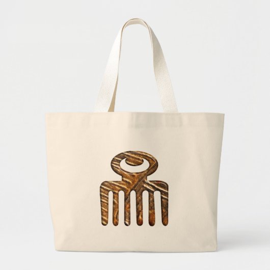 Ethnisches Afrikaner Adinkra Symbol Duafe Jumbo Stoffbeutel (Vorne)