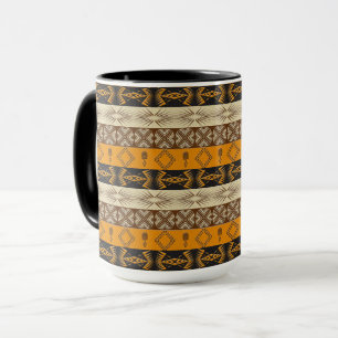 ethnisches afrikanisches gestreiftes Stammes- Tasse