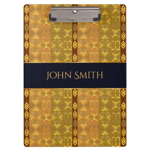 Ethnisches afrikanisches goldenes Muster. Adinkra Klemmbrett (Vorderseite)