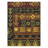 Ethnisches afrikanisches goldenes Muster auf Tischdecke (Vorderseite)