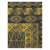 Ethnisches afrikanisches goldenes Muster auf Tischdecke (Vorderseite)