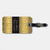 Ethnisches afrikanisches goldenes Muster mit Gepäckanhänger (Rückseite horizontal)