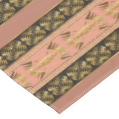 Ethnisches afrikanisches goldenes Muster Tischdecke (Schrägansicht)