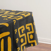 Ethnisches afrikanisches Muster-Gelb und Schwarzes Tischdecke (Beispiel)