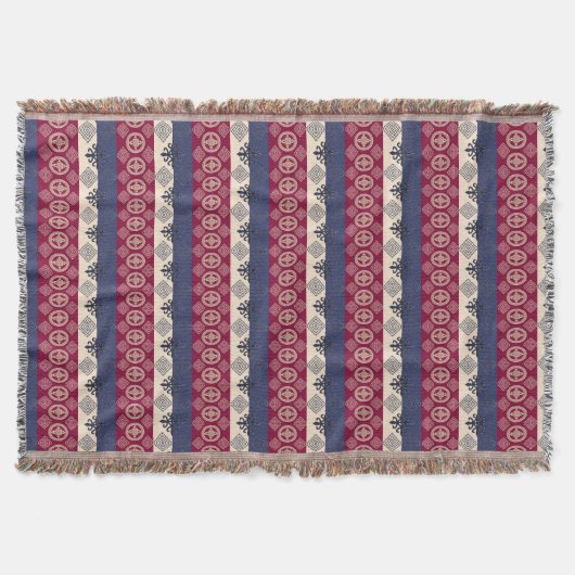 Ethnisches afrikanisches Muster mit Adinkra Decke (Vorderseite)