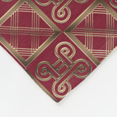 Ethnisches afrikanisches Muster mit Adinkra Fleecedecke (Ecke)