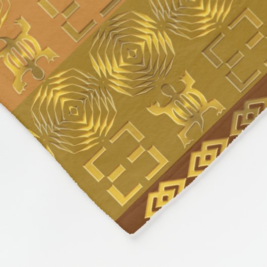 ethnisches afrikanisches Muster mit Adinkra Fleecedecke (Ecke)