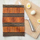 Ethnisches afrikanisches Muster mit Adinkra Geschirrtuch (Viertel Falte)