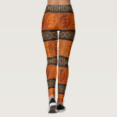 Ethnisches afrikanisches Muster mit Adinkra Leggings (Rückseite)