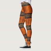Ethnisches afrikanisches Muster mit Adinkra Leggings (Links)