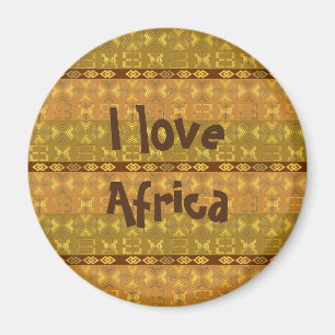 ethnisches afrikanisches Muster mit Adinkra Magnet