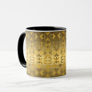 Ethnisches afrikanisches Muster mit Adinkra Tasse