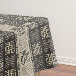 Ethnisches afrikanisches Muster mit Adinkra Tischdecke