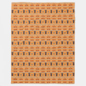 ethnisches afrikanisches Muster mit Maske Fleecedecke (Vorderseite)