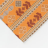 ethnisches afrikanisches Muster mit Maske Fleecedecke (Ecke)
