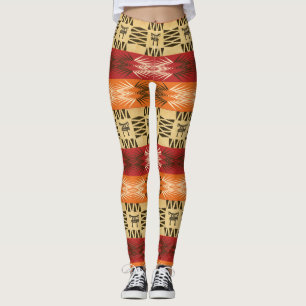ethnisches afrikanisches Muster mit simbols. Leggings