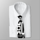 Ethnisches afrikanisches Muster Schwarzweiss-#10 Krawatte (Gebunden)