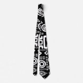 Ethnisches afrikanisches Muster Schwarzweiss-#10 Krawatte (Rückseite)