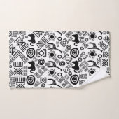 Ethnisches afrikanisches Muster Schwarzweiss-#5 Badhandtuch Set (Handtuch)