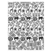 Ethnisches afrikanisches Muster Schwarzweiss-#5 Tischdecke (Vorderseite)