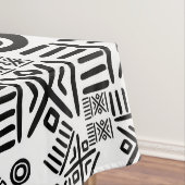 Ethnisches afrikanisches Muster Schwarzweiss-#5 Tischdecke (Beispiel)
