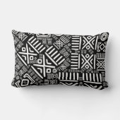 Ethnisches afrikanisches Muster Schwarzweiss-#6 Lendenkissen (Rückseite)