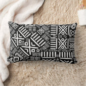 Ethnisches afrikanisches Muster Schwarzweiss-#6 Lendenkissen (Decke)