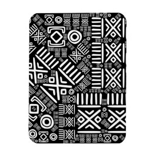 Ethnisches afrikanisches Muster Schwarzweiss-#6 Magnet