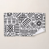 Ethnisches afrikanisches Muster Schwarzweiss-#8 Badhandtuch Set (Handtuch)
