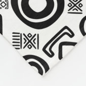 Ethnisches afrikanisches Muster Schwarzweiss-#8 Fleecedecke (Ecke)