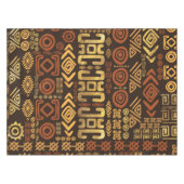 Ethnisches afrikanisches Musterbraun und Golde #11 Tischdecke (Vorderseite (Horizontal))